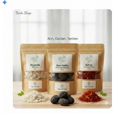 Bade Shop Akgünlük 30G + Kara Halile 70G + Safran 15G – Doğal Bitki Çayı ve Detoks Seti