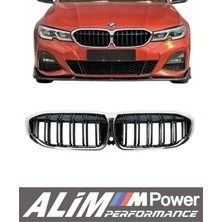 Bmw G20 / G28 Lcı (2022+) Krom / Siyah Ön Panjur Böbrek Seti (Uyumlu Değişim Parça)