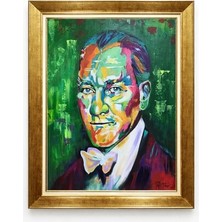 Tablore Atatürk Portresi Renkli Modern Sanat Tablo