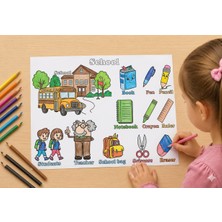 Okuling Ingilizce Boyama Coloring Poster Seti