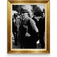 Tablore Atatürk Fötr Şapkalı Lider Portresi Kanvas Tablo