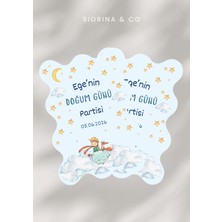 Siorina Events Küçük Prens Temalı Doğum Günü Kartı / Davetiyesi -5 Adet