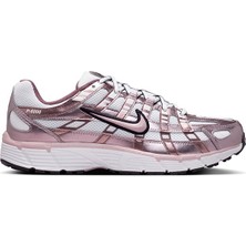 Nike W P-6000 Retro Stil Kadın Spor Ayakkabı Metalik Gümüş Detaylı Günlük Lifestyle Kalın Taban Sneaker
