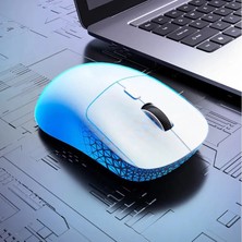 Plentiful 3 Modlu Kablosuz Oyun Mouse Type-C Şarjlı Bluetooth 2.4ghz Dual Mode 6400 Dpı Ultra S203 Beyaz