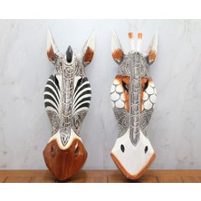 Hereveoyuncak Ahşap Duvara Asmalı Masske Zebra