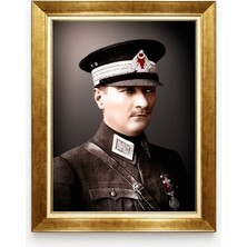 Tablore Atatürk Üniformalı Kanvas Tablo - Mareşal Üniformalı Atatürk Portresi - Tarihi ve Askeri Temalı Tablo
