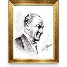 Tablore Atatürk Karakalem Çizim Tablo
