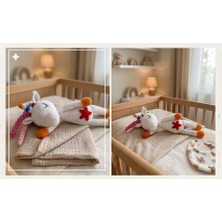 Organik Örgü Unicorn Uyku Arkadaşı - Amigurumi Doğal Bebek Oyuncağı