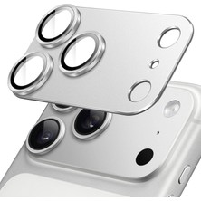 Edelfu iPhone 17 Pro Max Uyumlu - Tam Kaplayan Metal Lens Koruyucu
