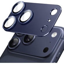 Edelfu iPhone 17 Pro Max Uyumlu - Tam Kaplayan Metal Lens Koruyucu