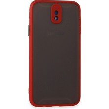 sbodurhome Samsung Galaxy J7 Pro / J730 Kılıf Montreal Silikon Kapak - Kırmızı