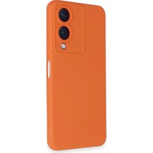 sbodurhome Vivo Y17S Kılıf Nano Içi Kadife Silikon - Turuncu