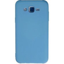 sbodurhome Samsung Galaxy J7 Kılıf Nano Içi Kadife Silikon - Mavi