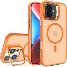 sbodurhome Joko Apple Iphone 16 Flet Lens Magsafe Kapak - Turuncu