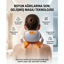Matechno Isıtmalı Boyun Omuz Masaj Aleti Yoğurma Özellikli Ergonomik Taşınabilir Güçlü Motorlu Masaj Cihazı
