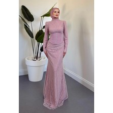 Merven Akyüz Calyra Seyyar Korseli Dantel Balık Abiye Pudra