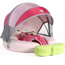 Empressco Mambobaby Yüzme Simidi - Pink Flowers, Emniyetli, Gölgelikli ve Ayak Destekli - Fiyatı, Yorumları