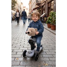 Wellgro Softyheads Çok Amaçlı Peluş Aksesuar - Scooter, Bisiklet, Bebek Arabası Başlığı, Kahve Ayı