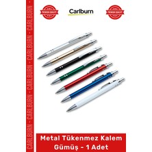 Carlburn #tükenmezkalem Prestijli Ergonomik Dayanıklı Kurumsal Kaliteli Metal Tükenmez Kalem Gümüş 1 Adet
