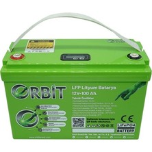 Orbit 12 V 100 Ah Lifepo4 Akü-Abs Kasa