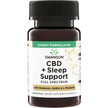 Swanson Vitamins C.b.d + Sle Ep Support Full Spec Trum W/ Mela Tonn, Ga Ba & L-Theanine 15MG · 60 Softgels.