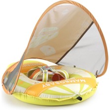Empressco Mambobaby Hot Air Balloon Yüzme Simidi - Sarı, Emniyetli, Gölgelikli ve Ayak Destekli - Fiyatı, Yorumları