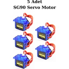 Atölye Elektronik 5 Adet SG90 Servo Motor 9gr 180 Derece