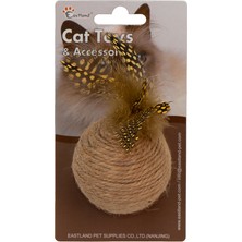 Semeglbl Eastland Hasır Tüylü Çıngıraklı Top-Çap 6cm