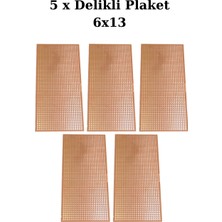 Atölye Elektronik 5 Adet Delikli Bakır Plaket - 6X13