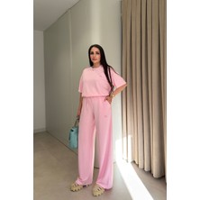 Magarde Bisiklet Yaka Premium Ithal Takım- Pembe