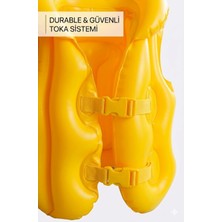 Empressco Moodum Ak-Kuzu Çocuk Can Yeleği Şişme L Beden 6-10 Yaş 20-30 kg Güvenlik Kemerli Boyun Destekli - Fiyatı, Yorumları