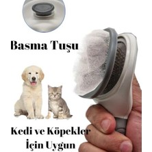Bypet Otomatik Temizlenen Tuşlu Evcil Hayvan Tarağı, Kedi Köpek Tüy Toplayıcı Tarak
