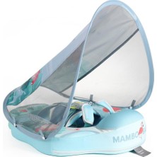 Empressco Mambobaby Yüzme Simidi - Mavi Flamingo, Emniyetli, Gölgelikli ve Ayak Destekli - Fiyatı, Yorumları