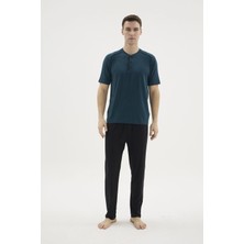 Marmara Qumasch Kocabey KKT-26153 Erkek Midi Yaka Pijama Takımı