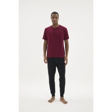 Marmara Qumasch Kocabey KKT-26155 Erkek Midi Yaka Pijama Takımı