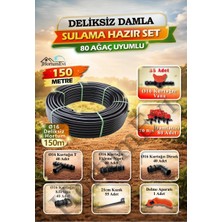 150 Metre 16MM Deliksiz Damla Sulama Hazır Set – 80 Ağaç Uyumlu