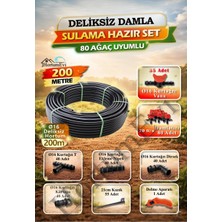 200 Metre 16MM Deliksiz Damla Sulama Hazır Set – 80 Ağaç Uyumlu