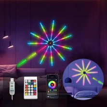 sunup sn-22231 bluetooth  led seti sese duyarlı rgb rengi akıllı şerit ışık 200+ efektli oda aydınlatma