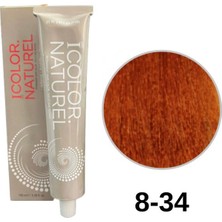 IColor Naturel Icolor Natural Tüp Boya 100Ml. 8-34 A.Altın Bakır