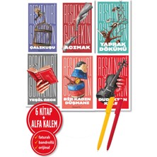 İnkılap Kitabevi Alfa Kalem+Yeşil Gece+Bir Kadın Düş+Dudaktan Kalbe+Acımak+Çalıkuşu+Yaprak Dökümü+Reşat Nuri 6 Kitap