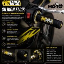 Mr MotoRally Honda Cb 650 R Protaper Yumuşak Silikon Elcik Sarı Siyah KNTK026