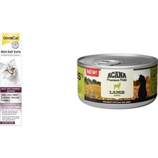 Gimcat Malt Soft Vitamin Kombinasyonu, Her Yaştan Kediler Için, 100 G & Acana Premium Pate (Ezme) Konserve Yaş Kedi Maması, Kuzu Etli, 85 gr
