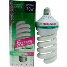 Nuveden 70W   E27   Kıvrık  Ekonomik Tasarruflu Ampul 6500K - 0.26A - 8000H (4887) NVDN-GOITLT34