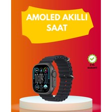 Nuveden Ieg Amoled Ekran 49MM Ultra Tasarım 3 Kordonlu Akıllı Saat Glyaln