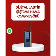 Nuveden Ieg 12V Uyumlu Çok Işlevli Akıllı Araç Lastik Pompası Glyaln