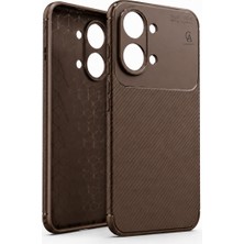 Wowacs Xiaomi Poco X8 Pro Max Uyumlu Kılıf Karbon Tasarım Kamera Korumalı Silikon Telefon Kılıfı Kapak