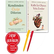 İndigo Kitap Alfa Kalem+Kendimden Özür Dilerim+Kalbi Iyi Olanın Yolu Zordur+Miraç Çağrı Aktaş 2 Kitap+Yeni