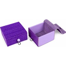 Aşkana Doğal Bambu Takı Kutusu 9X9X5,5 cm Midi Boy Dekoratif Çok Amaçlı Takı, Hediye Kutusu