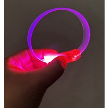 Nuveden 3 Modlu Pilli LED Işıklı Esnek Parti Bilekliği Pembe (4887) NVDN-GOITLT34