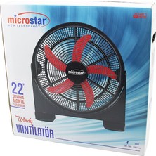 Nuveden Windy 22 Inç = 55CM Fan Vantilatör 2in1=masa Altı - Duvara Monte 180 Derece 3-Kademe Hız 5-Pls